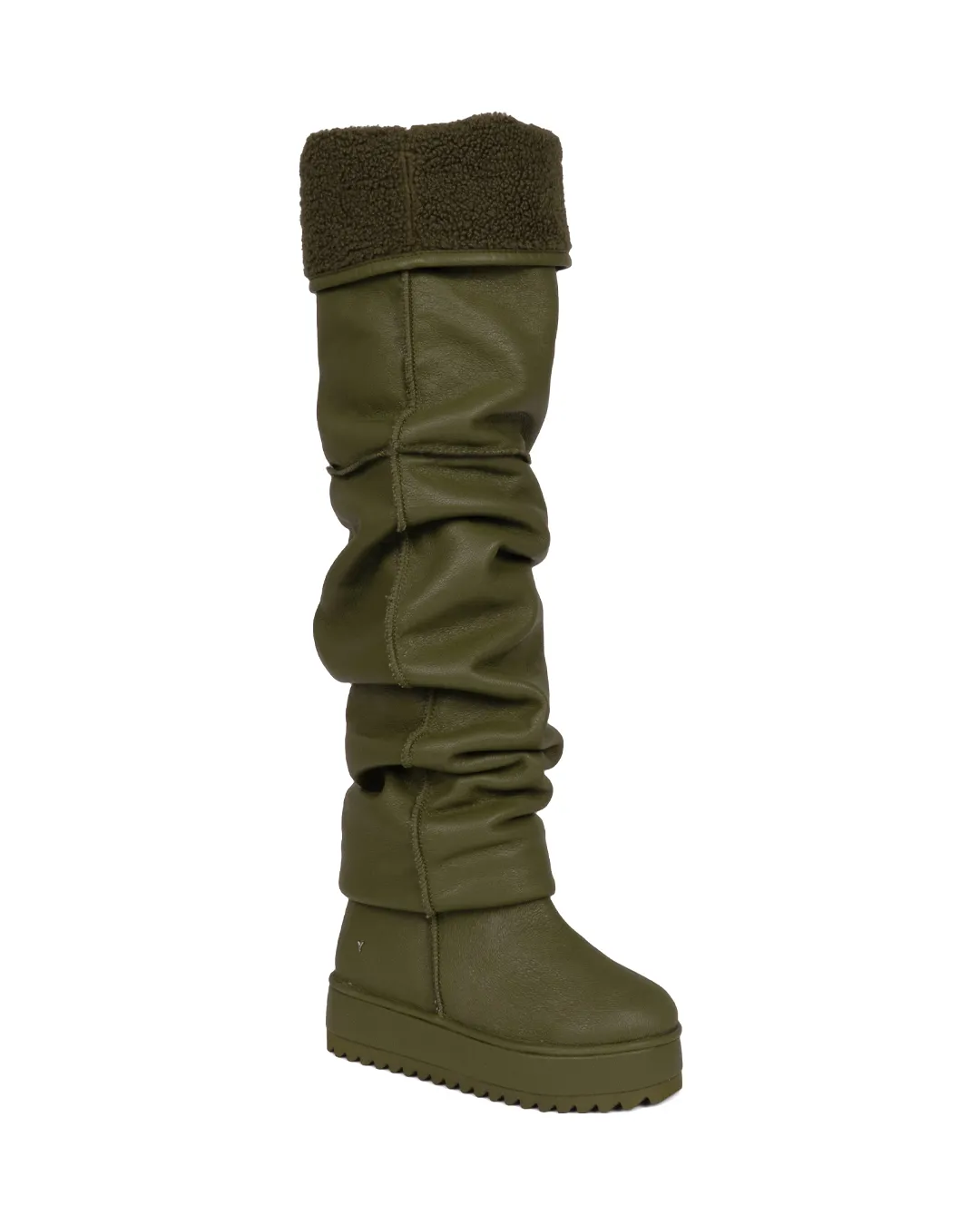 YELLO / EUCALYPTUS LOOSE FIT LONG BOOTS