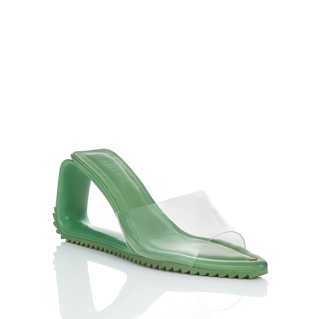 YELLO / VITAMIN DEFORMED WEDGE SANDALS