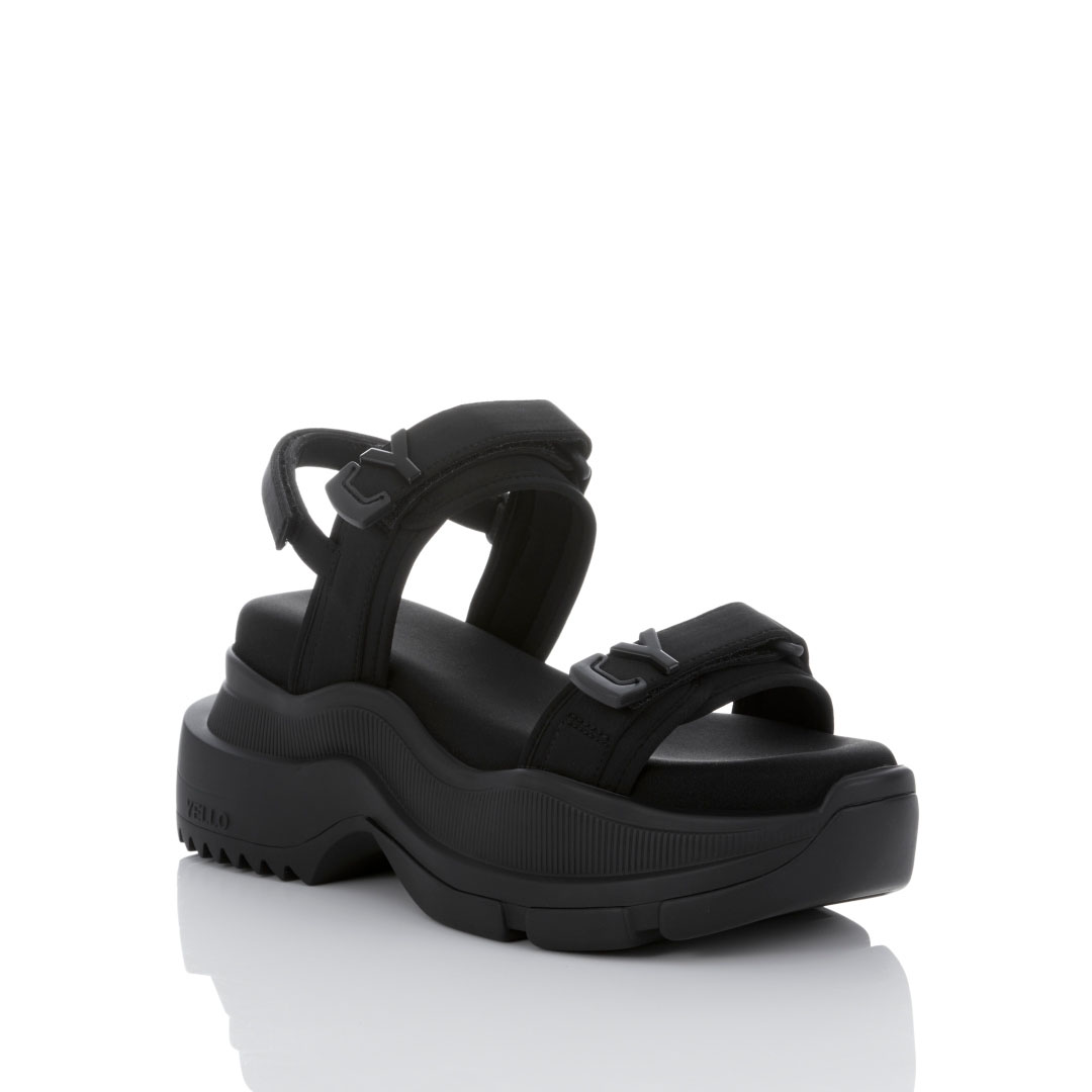 YELLO / TOKYO BLACK SINGLE SNEAKER SANDALS