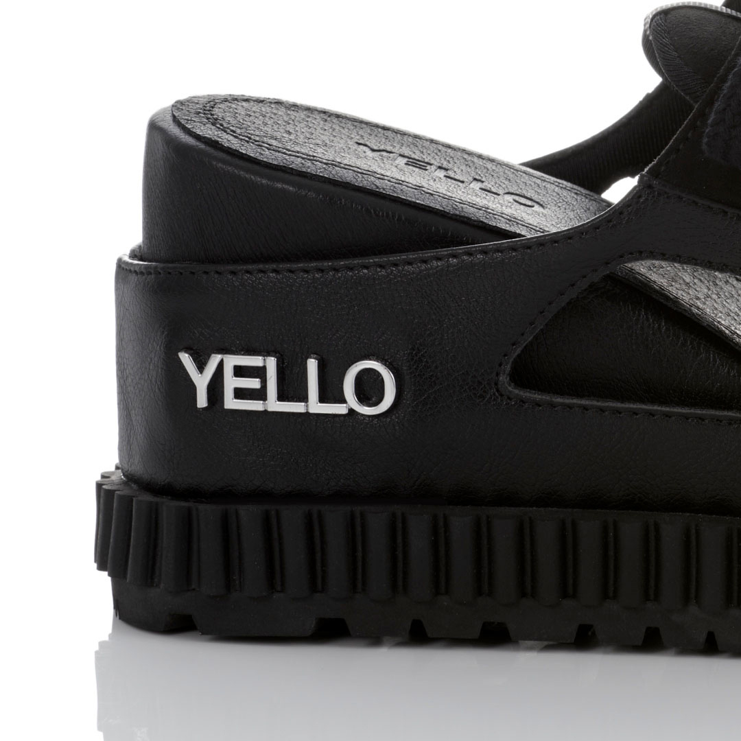 YELLO / JET BLACK SNEAKER MULES