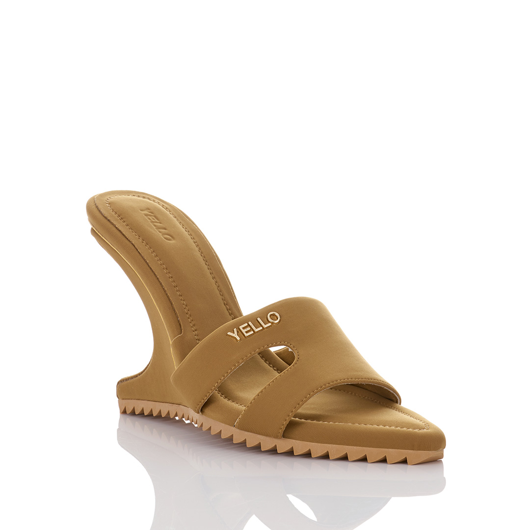 YELLO / SUNKISSED DEFORMED WEDGE SANDALS