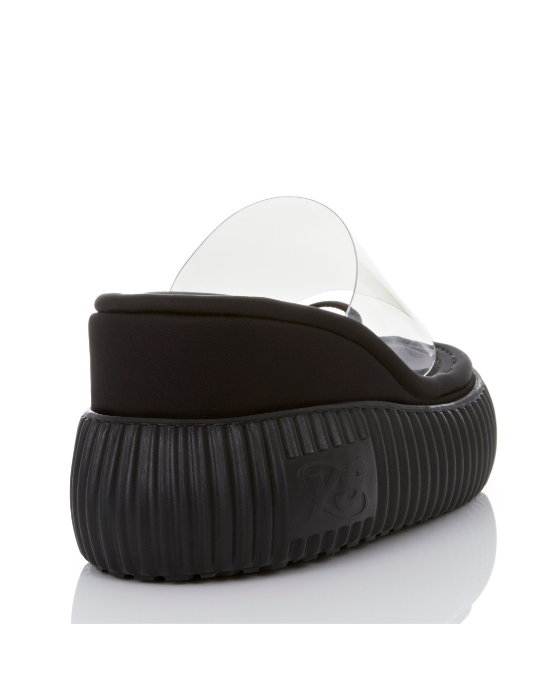 YELLO / TOKYO BLACK HIGH HEEL PLATFORM SANDALS