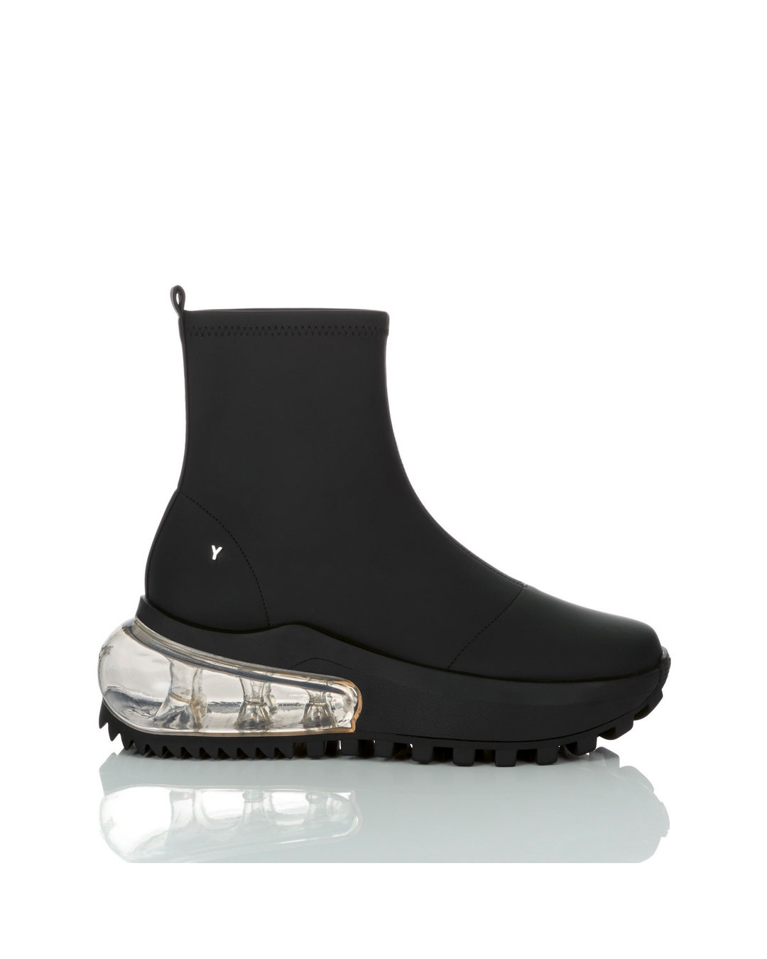 NEO BLACK SINGLE SNEAKER SHORT BOOTS