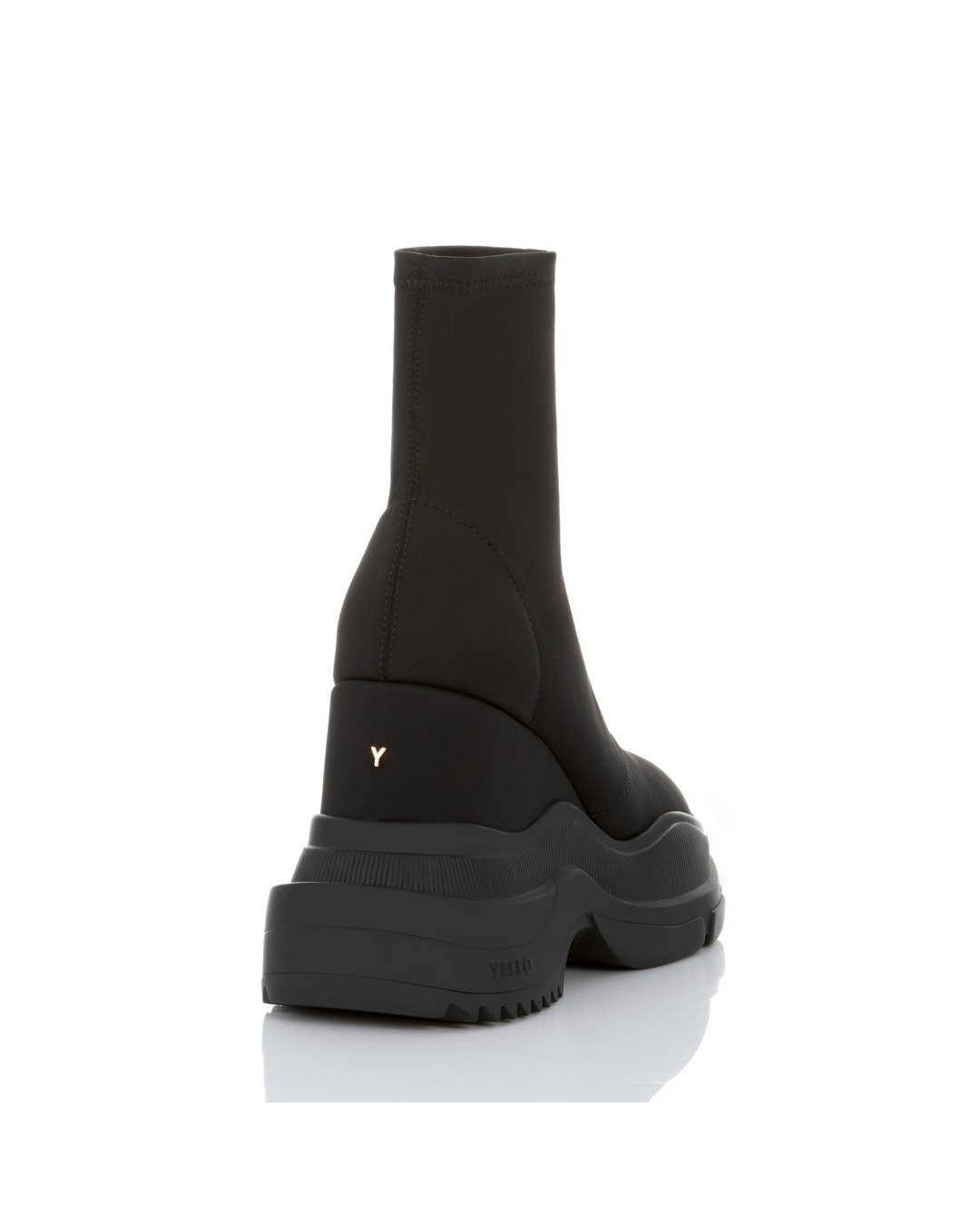 YELLOYELLO BLACK DOUBLE SNEAKER SHORT BOOTS