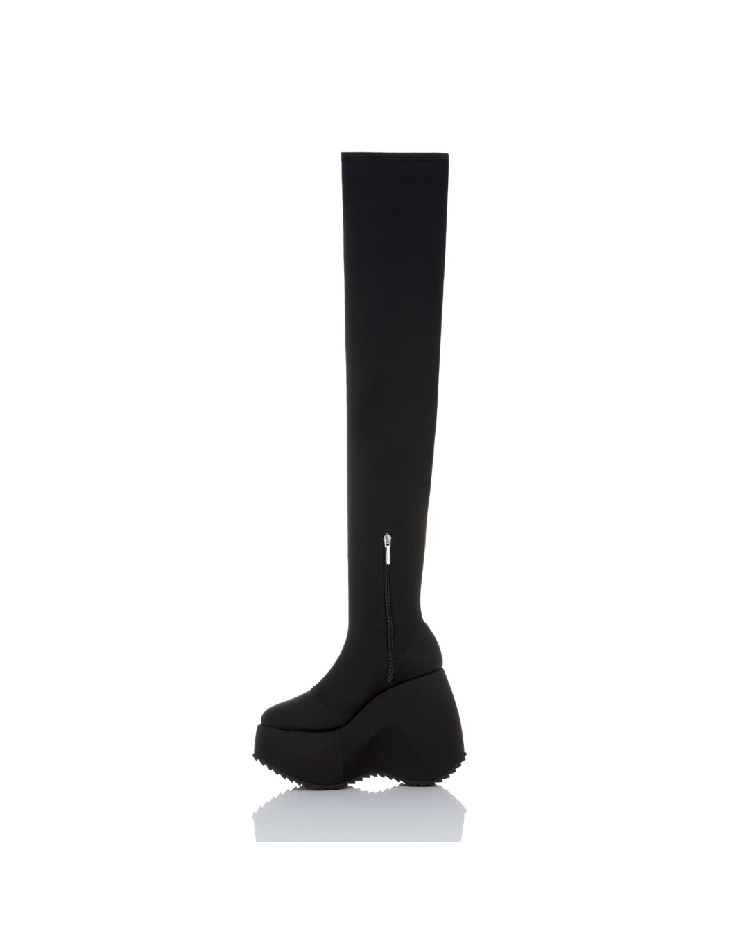 yello tokyo black platform long boots